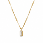 White stone necklace
