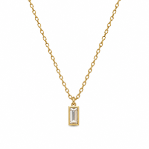 White stone necklace