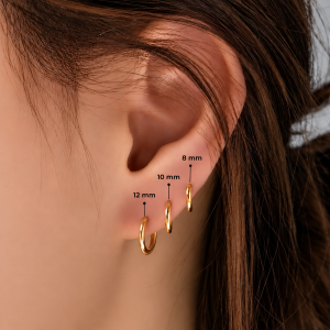 Gold plain hoops