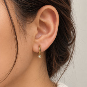 White dainty hoops
