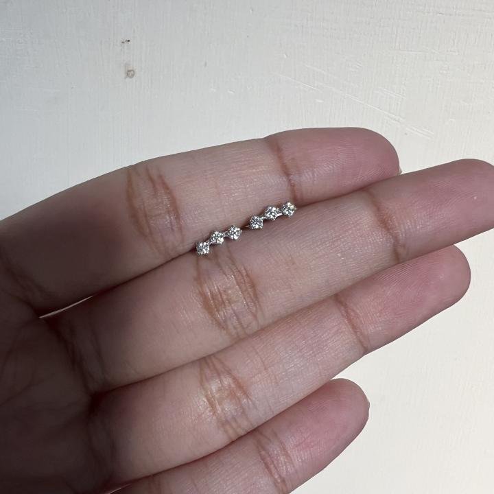 Silver helix studs