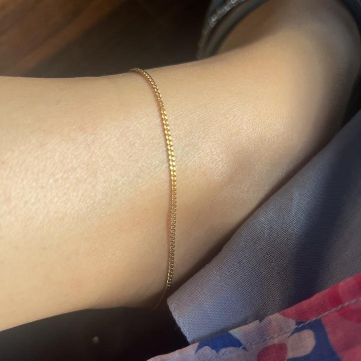 Curb link chain anklet