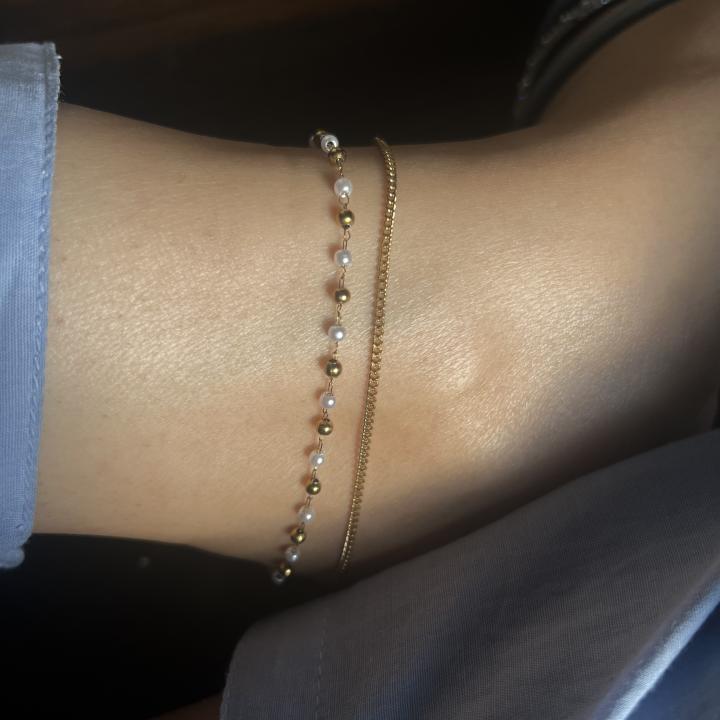 pearl link anklet