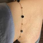 Black pearl anklet