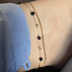 black dual link anklet