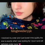 Titanium stone nose ring